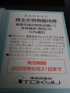 東急百貨店株主お買い物10％割引券10枚セット　即決：10円