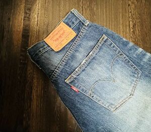 Levi's リーバイス　544 W30-L34 デニム　ジーンズ　インディゴブルー　ひげ落ち　USED 古着　0024