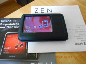 美品 動作OK　8G　CREATIVE ZEN ZN-Z8G-BK クリエイティブ ZEN 8G プレイヤー　取説有　バッテリー良好　長時間再生　音楽　動画　写真