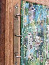アメリカ購入 タイル画 アート 壁飾り タペストリー 木製フレーム マグネット_画像8