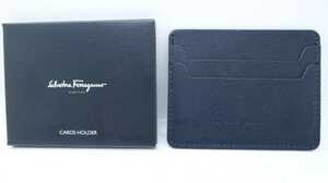 早い者勝ち！【即決】 フェラガモ カードケース 新品未使用 パスケース メンズ カードホルダー イタリア製 Salvatore Ferragamo 1,90 1円 