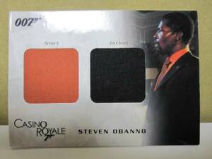 007 カジノ・ロワイヤル ● 撮影実使用 衣装 カード c オバンノ ブラック・スーツ + オレンジ・シャツ