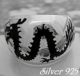  серебряный 925 серебряный. Dragon чёрный дракон кольцо /17 номер.19 номер.21 номер ../S&A silver