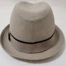 【Borsalino ボルサリーノ】ハット　中折れハット　ベージュ ５８サイズ　日本製_画像4