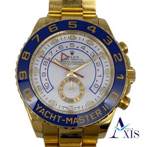 ROLEX ロレックス ヨットマスターII 116688 イエローゴールド 白文字盤 2010年 メンズ 自動巻 腕時計 