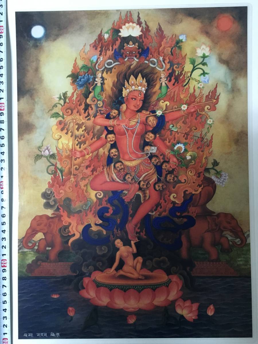 Tibetan Buddhism Buddhist painting A3 size: 297 x 420 mm Sky Mother Mandala, Artwork, Painting, others