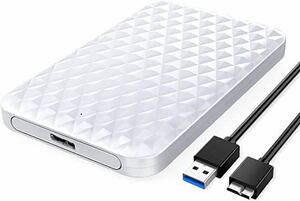 ORICO 2.5インチ HDDケース USB3.0 ハードディスクケース SSDケース SATA3.0 UASP対応 5Gbps高速 9.5mm/7mm 両対応 4TBまで 2520U3-WH