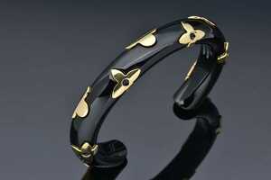  Vuitton John ktei Lee monogram bracele bangle size :S black M63540[ unused ]