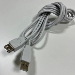 USB-A延長ケーブル 3m ホワイト