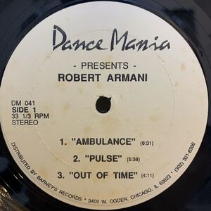 シカゴ・ハウス ☆ Robert Armani - Ambulance /Dance Mania DM 041/ USオリジナル