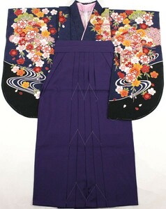  two shaku sleeve kimono hakama 2 point set neh19