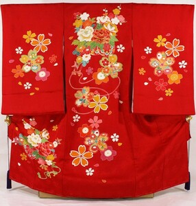  girl .. three . kimono tega01 red 