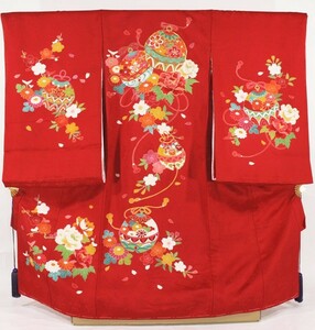  girl .. three . kimono tega04 red 