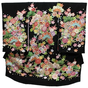  girl .. three . kimono momo01 black 