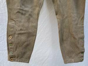 ウエスト 切替 バイカラー 旧日本軍 ? 改造品？ プラスチック釦 裾釦仕様 衣袴 TROUSERS パンツ JAPAN VINTAGE ジャパンヴィンテージ