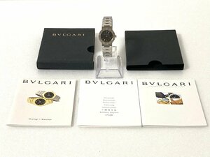 ◎BVLGARI ブルガリ 腕時計 BB23SS デイト ブルガリブルガリ クォーツ 黒文字盤 レディース 稼働品◎