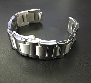 18mm 腕時計 凸型 修理交換用 ブレスレット マット×ポリッシュ 【対応】カルティエ バロンブルー