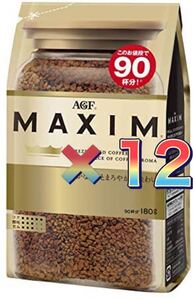 AGF マキシム 袋180g ×12袋インスタントコーヒー詰め替え エコパック