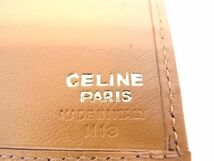 1円 CELINE セリーヌ マカダム柄 PVC×レザー 二つ折り 財布 ウォレット 札入れ 小銭入れ レディース メンズ ブラウン系 b2926JM_画像7