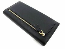 1円 ■美品■ PRADA プラダ サフィアーノレザー 二つ折り 長財布 ウォレット 小銭入れ レディース ブラック系 e0286WM_画像2