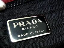 1円 ■美品■ PRADA プラダ テスートナイロン ハンドバッグ ショルダーバッグ 手提げかばん 肩掛け レディース メンズ レッド系 b5109VN_画像7