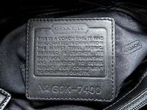 1円 COACH コーチ 7400 ナイロンキャンバス×レザー トートバッグ ハンドバッグ 手持ちかばん 手提げかばん グレー系×ブラック系 e1381Bア_画像7