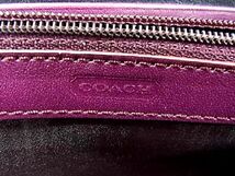 1円 COACH コーチ レザー L字ファスナー 長財布 ウォレット 小銭入れ 札入れ カード入れ レディース メンズ パープル系 a6246サk_画像6