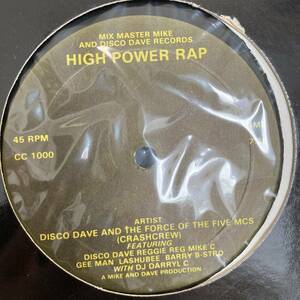 Disco Dave And The Force Of The 5 MCs, Crashcrew - High Power Rap 12 INCH