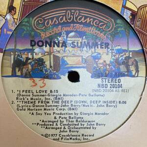 Donna Summer - I Feel Love / Theme From The Deep (Down, Deep Inside) 12 INCH