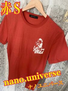 【未使用】nano.universe ナノユニバース　半袖tシャツ　猪　キャラクター　s