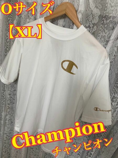 Champion チャンピオン　半袖　Tシャツ 金ロゴ　ランニングウエア　Oサイズ