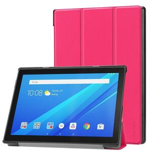 SoftBank Lenovo Tab4 10 / Y!mobile Lenovo Tab4 10 ケース マグネット開閉式 スタンド機能付き　三つ折　カバー☆ローズ