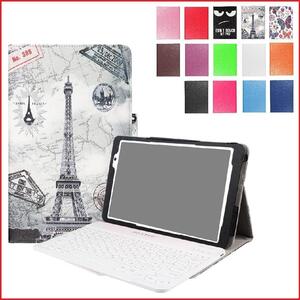 [ free shipping ]au Qua tab 02 HWT31 /Huawei MediaPad T2 10.0 Pro exclusive use leather case attaching Bluetooth keyboard tower 