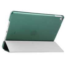 【送料無料】iPad 10.2インチ(第7,8世代)/iPad Pro10.5/Air3 用 三つ折スマートカバー 高品質PUレザーケース　ダークグリーン_画像4