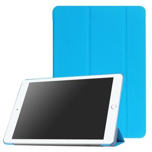 iPad9.7 第5/6世代/air/air2用 PUレザーケース 三つ折スマートカバー 超薄 軽量型 高品質PUレザーケース シーブルー