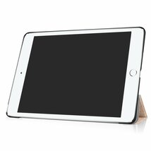 NEW iPad 9.7インチ（2017年新型）専用ケース 三つ折 カバー 薄型 軽量型 スタンド機能 高品質PUレザーケース ローズゴールド_画像4