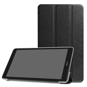 Huawei MediaPad T3 7.0 専用保護カバー 専用三つ折スマートクリアカバー☆超薄　軽量型　スタンド機能　高品質PUレザーケース☆ブラック