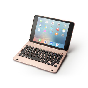 iPad mini4 mini5 専用 Bluetooth キーボードケース PCカバー ローズゴールド