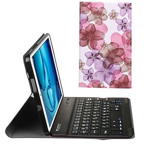 [ free shipping ]docomo dtab Compact d-01J/Huawei MediaPad M3 8.4 for TPU case attaching Bluetooth keyboard US arrangement .. input correspondence flower 