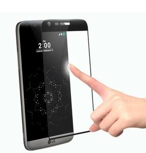 【送料無料】LG G5 専用ガラスフィルム 強化全面保護 汚れ防止 指紋防止 防水 耐衝撃 超薄0.15MM 硬度9H 2.5D 3D Touch ☆ブラック