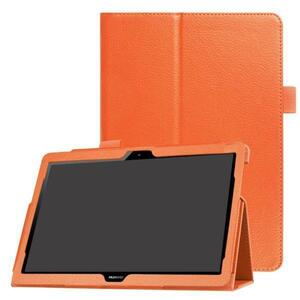 Huawei MediaPad T3 10専用スタンド機能付きケース　二つ折　カバー　薄型　軽量型　スタンド機能　高品質PUレザーケース☆オレンジ