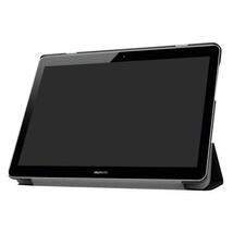 Huawei MediaPad T3 10 専用マグネット開閉式 スタンド機能付き専用三つ折ケース 薄型 軽量型 高品質PUレザーケース☆ブラック_画像2