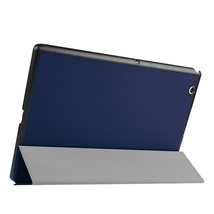 Sony Xperia Z4 Tablet 専用ケース　三つ折　カバー　薄型　軽量型　スタンド機能　高品質PUレザーケース ネイビーブルー_画像3