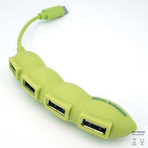 【送料無料】USB-C 4-Port Hub OTG compatible USB-Cハブ TypeC 変換アダプタ コネクタ4ポートOTG USB2.0ハブ★まめ