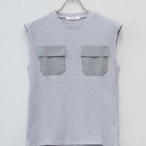wordtrobe ワードローブ クールスラブ ポケット ノースリーブ タンクトップ グレー
