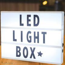 ネオンサイン メッセージライトBOX LED看板 ホワイト USB＆電池2Way給電 ルームデコレーション イルミネーション ナイトライト 雰囲気作り_画像1