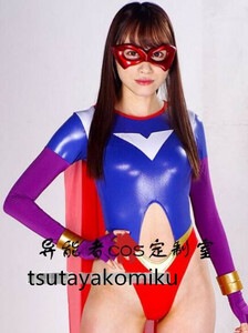  high quality new work the truth thing photographing! GIGA woman warrior Spandexer gigalady Superman costume play clothes + mask lustre satin . cloth manner shoes . wig optional 