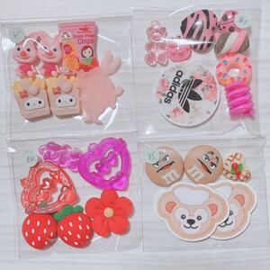 デコパアソート デコパ パーツ プラ板 ハンドメイド デコレーションパーツ ダッフィー マイメロディ ハローキティ