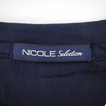 新品1円～★ニコル セレクション NICOLE selection メンズ 吸水速乾 コットン綿 長袖 Vネックデザインカットソー 50 LL ネイビー ◆1410◆_画像7