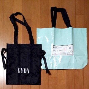 ☆2点セット☆ Popteen 5月号付録 GYDA 2way巾着トートバッグ +りぼん 5月号付録 シャカシャカトートバッグ